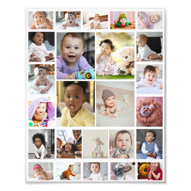 Design Your Own 25 Photo Collage Poster (Front)