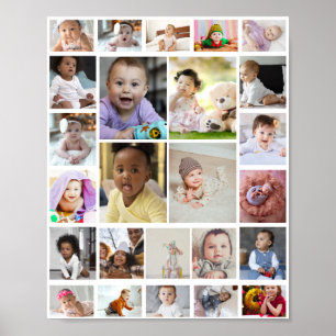 Design Your Own 25 Photo Collage Poster