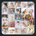 Design Your Own 25 Photo Collage Square Sticker<br><div class="desc">Customise your photography. You can make this custom product for special occasions like weddings,  birthdays,  Christmas,  Holidays,  Memorials,  Graduation,  Anniversaries and more. It can also be given as a gift to your best friend,  close friend,  family,  and relatives.</div>