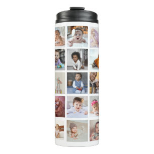 Design Your Own 25 Photo Collage Thermal Tumbler