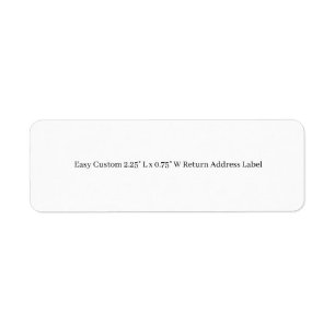Design Your Own 2.25" L x 0.75" W Rturn Address