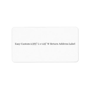 Design Your Own 2.375" L x 1.25" W Address Label