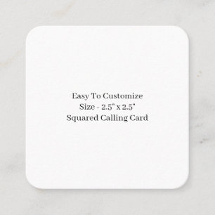 Design Your Own 2.5" x 2.5" Rounded Calling Card