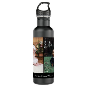 Design Your Own 2 Photo Collage 710 Ml Water Bottle