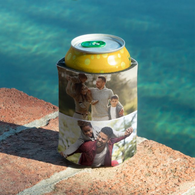 Design Your Own 2 Photo Collage Can Cooler (In Situ Pool)