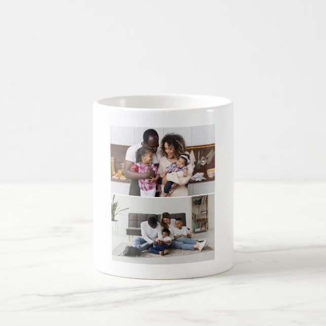 Design Your Own 2 Photo Collage Coffee Mug (Center)