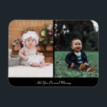 Design Your Own 2 Photo Collage Magnet<br><div class="desc">Customise your photography. You can make this custom product for special occasions like weddings,  birthdays,  Christmas,  Holidays,  Memorials,  Graduation,  Anniversaries and more. It can also be given as a gift to your best friend,  close friend,  family,  and relatives.</div>