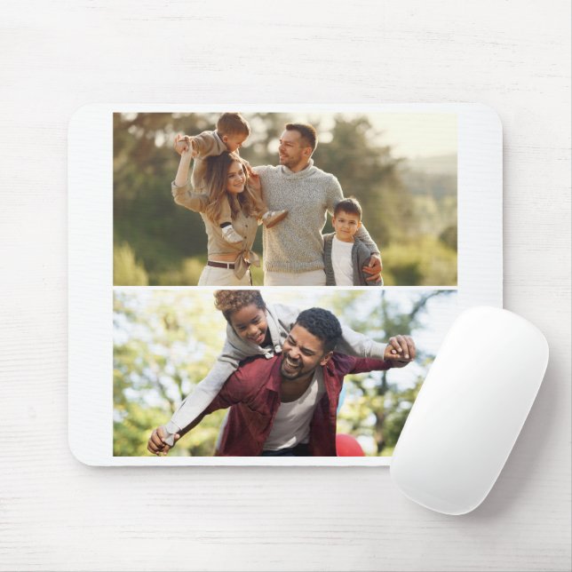 Design Your Own 2 Photo Collage Mouse Mat (With Mouse)