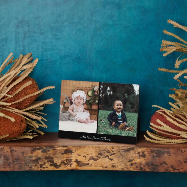 Design Your Own 2 Photo Collage Plaque (Side)