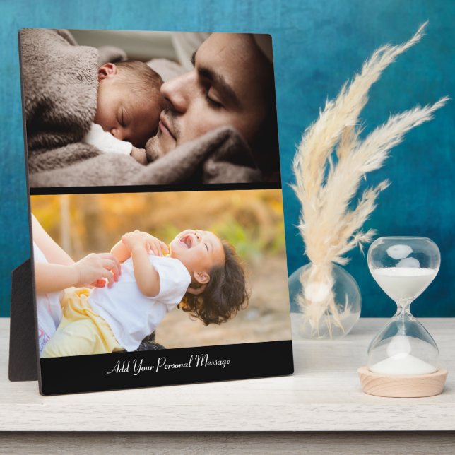 Design Your Own 2 Photo Collage Plaque (Side)