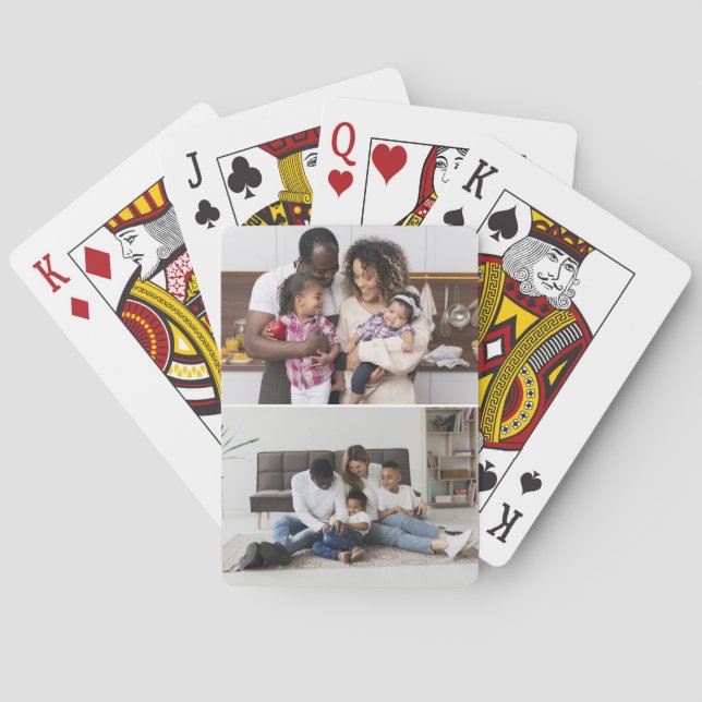 Design Your Own 2 Photo Collage Playing Cards (Back)