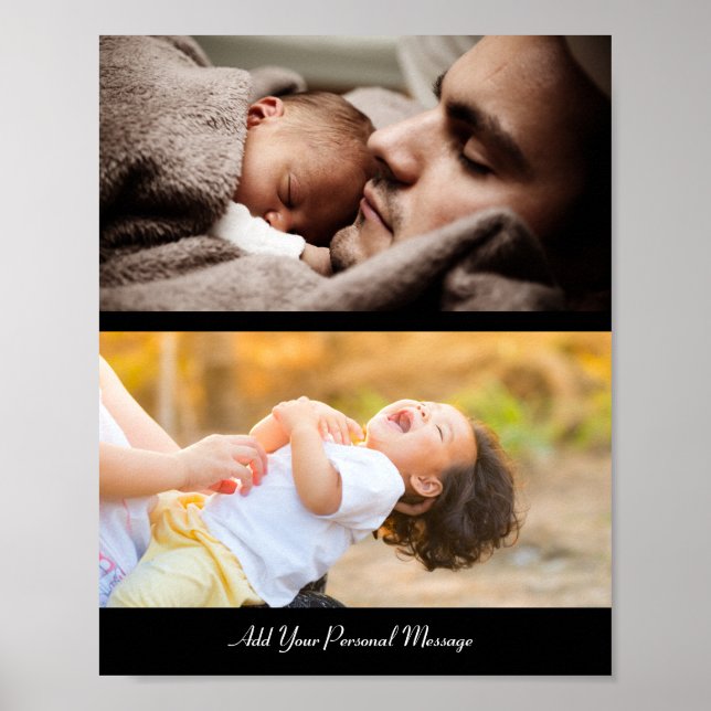 Design Your Own 2 Photo Collage Poster (Front)