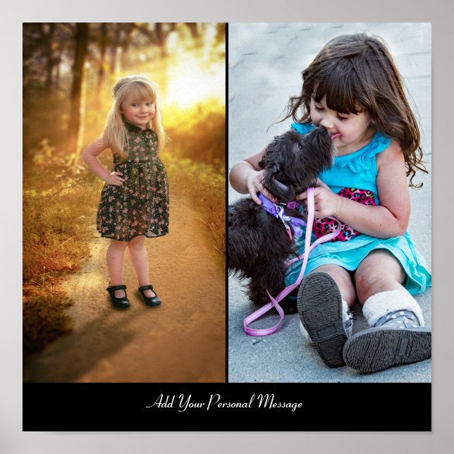 Design Your Own 2 Photo Collage Poster (Front)