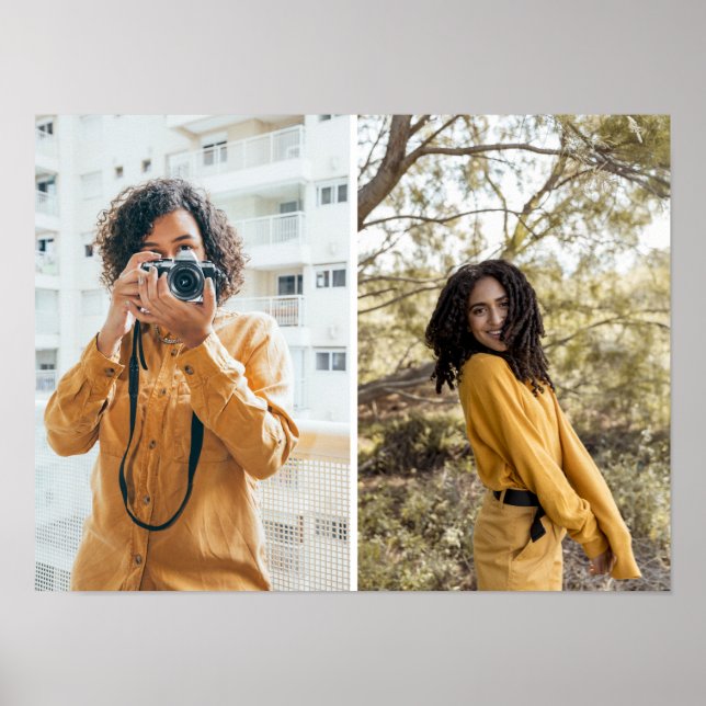 Design Your Own 2 Photo Collage Poster (Front)