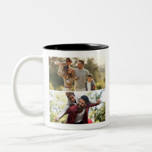 Design Your Own 2 Photo Collage Two-Tone Coffee Mug