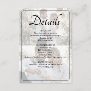 Design Your Own 2 Photo Collage Wedding Enclosure Card