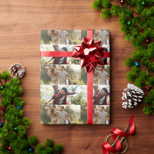 Design Your Own 2 Photo Collage Wrapping Paper