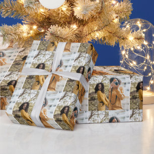Design Your Own 2 Photo Collage Wrapping Paper