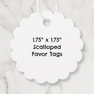 Design Your Own 2" x 2" Scalloped Cotton Twine Favour Tags