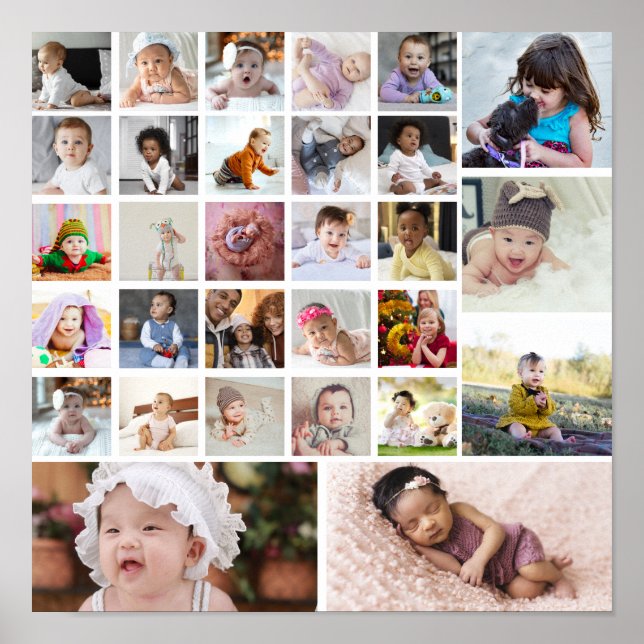 Design Your Own 30 Photo Collage Poster (Front)