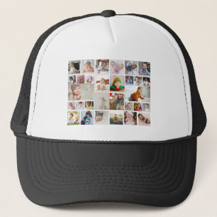 Design Your Own 30 Photo Collage Poster Trucker Hat