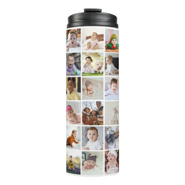 Design Your Own 30 Photo Collage Thermal Tumbler (Front)