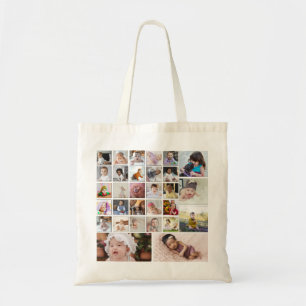 Design Your Own 30 Photo Collage Tote Bag