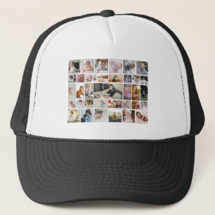 Design Your Own 35 Photo Collage Poster Trucker Hat