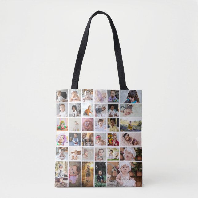Design Your Own 35 Photo Collage Tote Bag (Front)