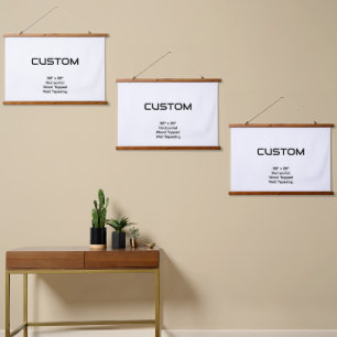 Design Your Own 36" x 26" Wood Topped Set of Three Hanging Tapestry