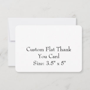 Design Your Own 3.5" x 5" Custom Rounded Flat Thank You Card
