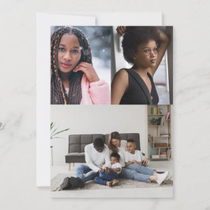 Design Your Own 3 Photo Collage Announcement