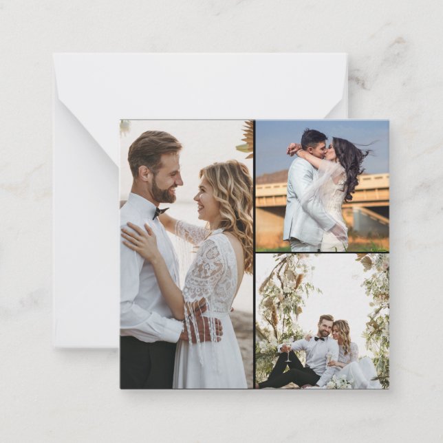 Design Your Own 3 Photo Collage Card (Front)
