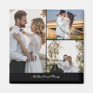 Design Your Own 3 Photo Collage Magnet