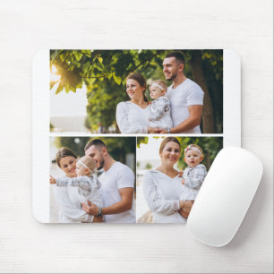 Design Your Own 3 Photo Collage Mouse Mat