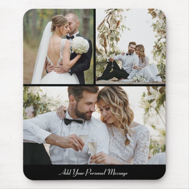 Design Your Own 3 Photo Collage Mouse Mat (Front)