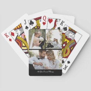 Design Your Own 3 Photo Collage Playing Cards
