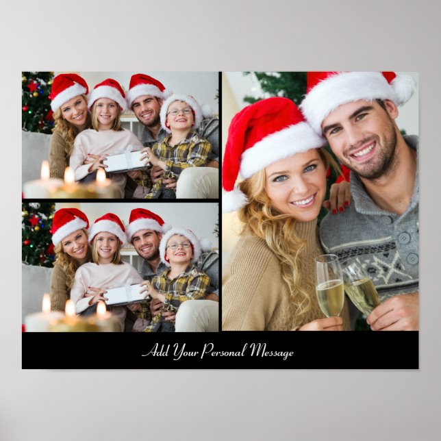 Design Your Own 3 Photo Collage Poster (Front)