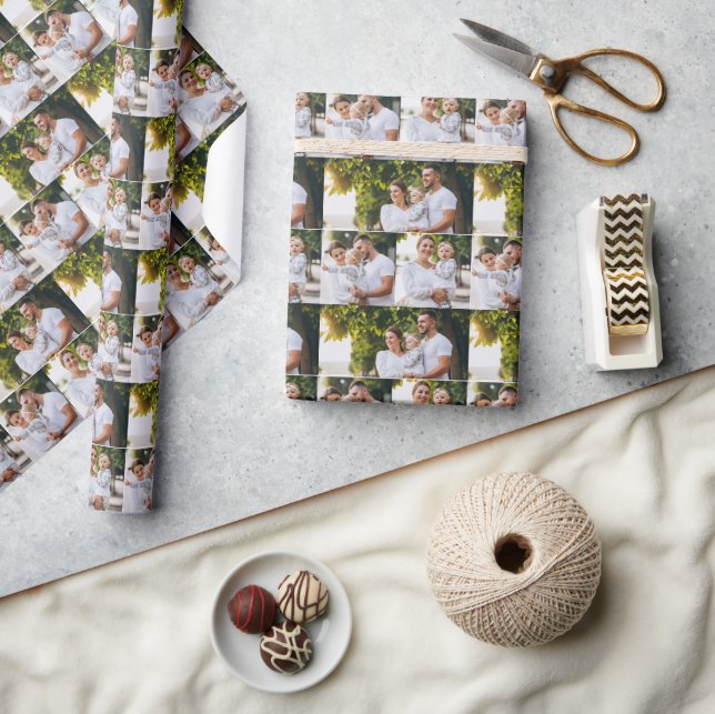 Design Your Own 3 Photo Collage Wrapping Paper (Crafts)