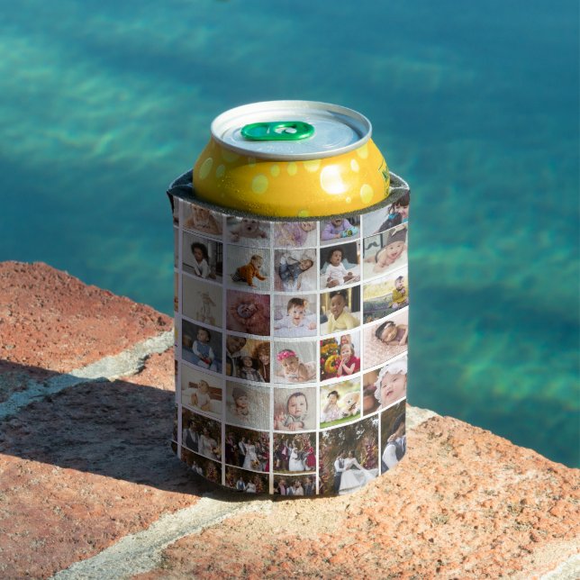 Design Your Own 40 Photo Collage Can Cooler (In Situ Pool)