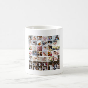 Design Your Own 40 Photo Collage Coffee Mug