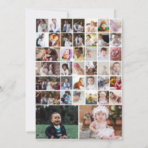 Design Your Own 40 Photo Collage Holiday Card