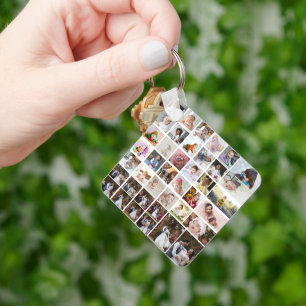 Design Your Own 40 Photo Collage Key Ring