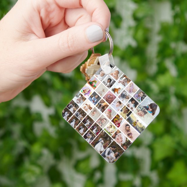 Design Your Own 40 Photo Collage Key Ring (Hand)