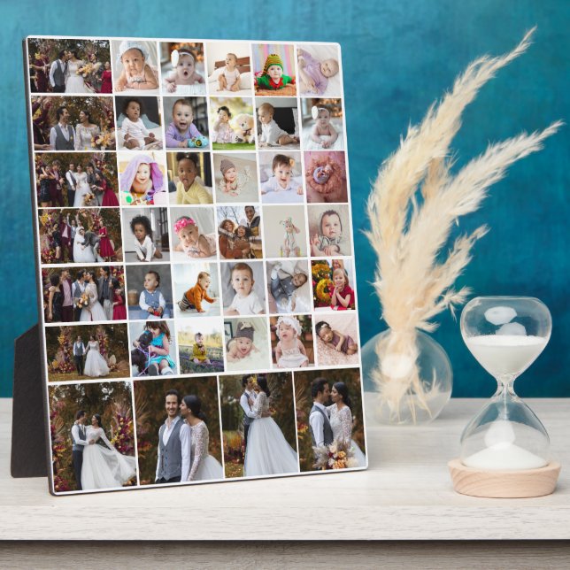 Design Your Own 40 Photo Collage Plaque (Side)