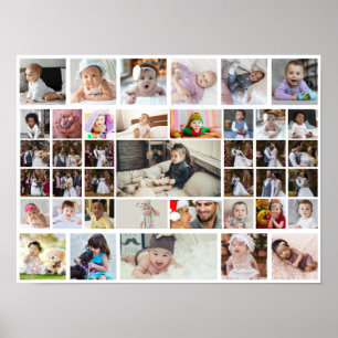 Design Your Own 40 Photo Collage Poster