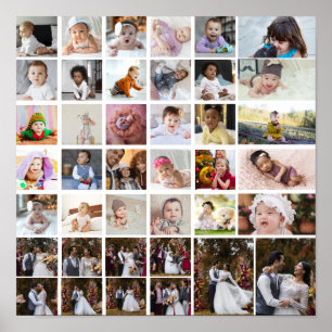 Design Your Own 40 Photo Collage Poster