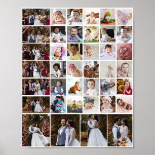 Design Your Own 40 Photo Collage Poster