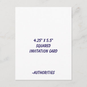 Design Your Own 4.25" x 5.5" Squared Invitation