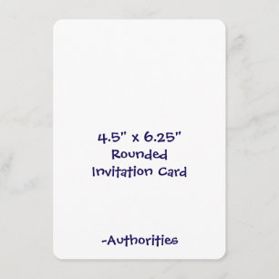 Design Your Own 4.5" x 6.25" Rounded Invitation